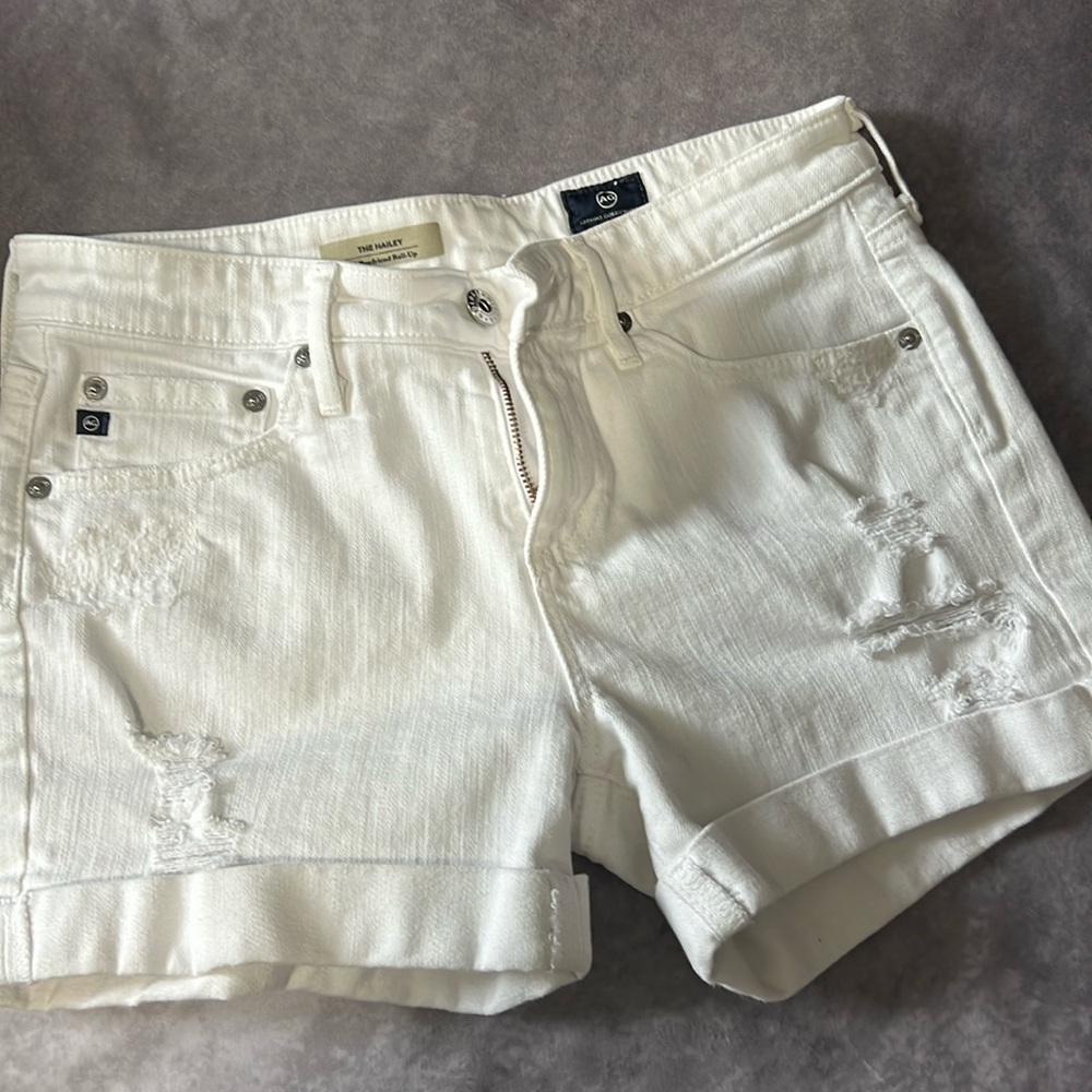 Women AG shorts in white color
